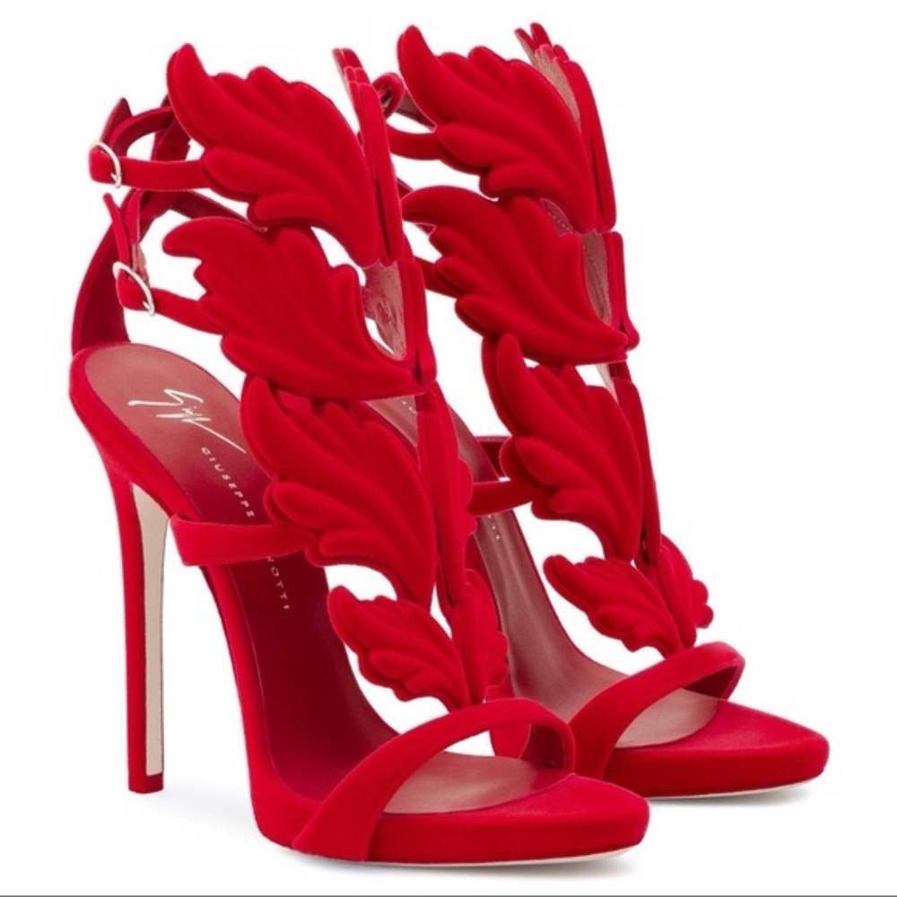 ISO Giuseppe Zanotti Cruel Summer Heels in Red Velvet 37-40